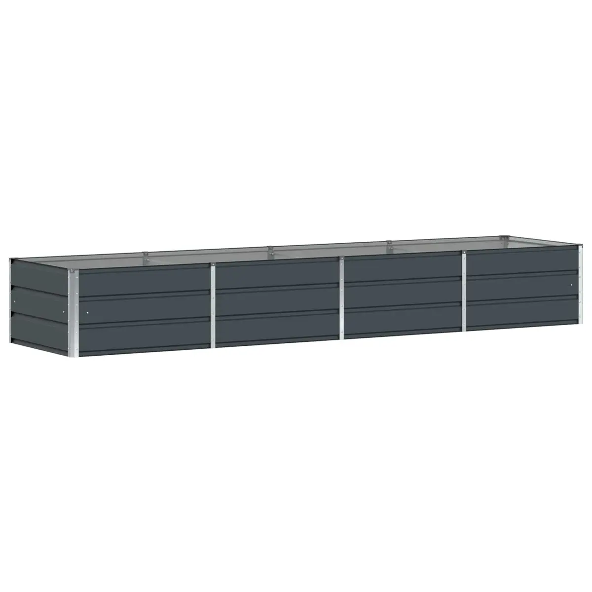 Steel Planter 320 x 80 x 45 cm Anthracite Indoor Outdoor
