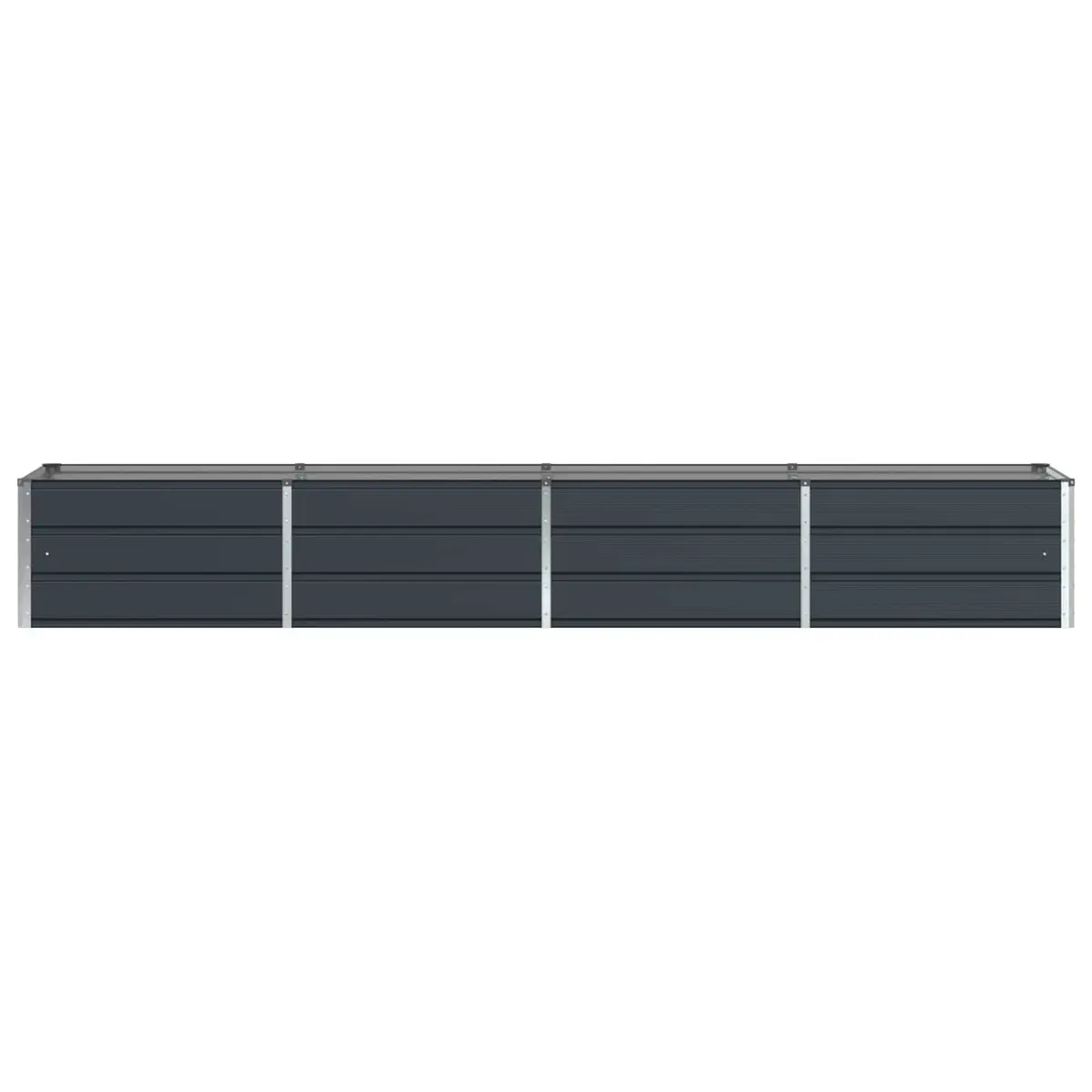 Steel Planter 320 x 80 x 45 cm Anthracite Indoor Outdoor