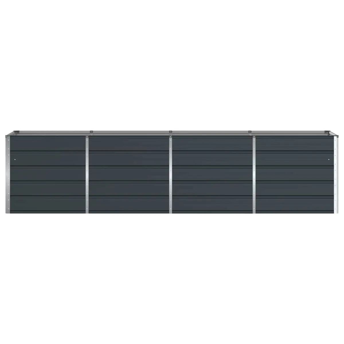 Steel Planter Anthracite 320x80x75cm Garden Terrace Indoor Outdoor Modern Design