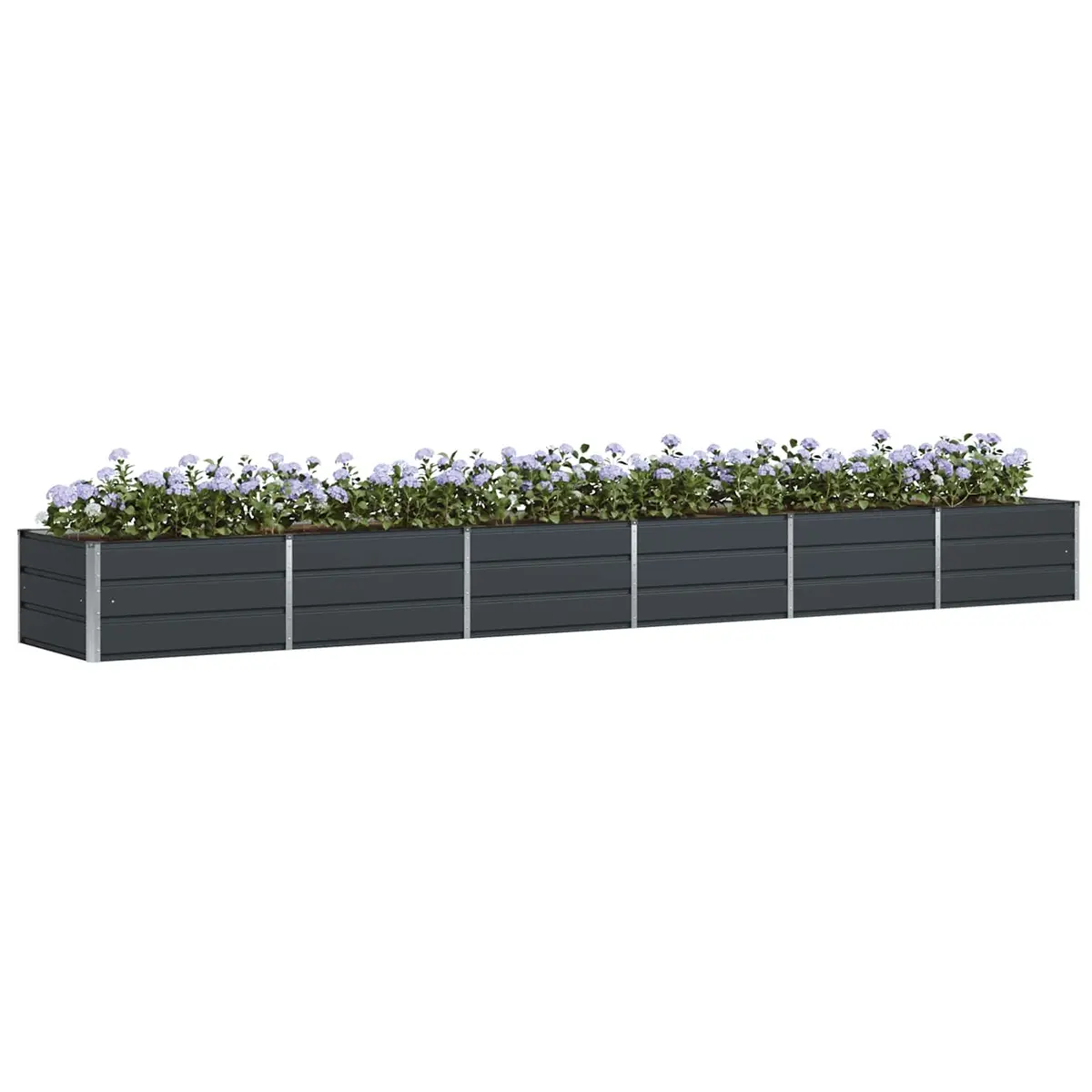 Large Steel Planter Anthracite 480x80x45cm Outdoor Indoor Plant Container