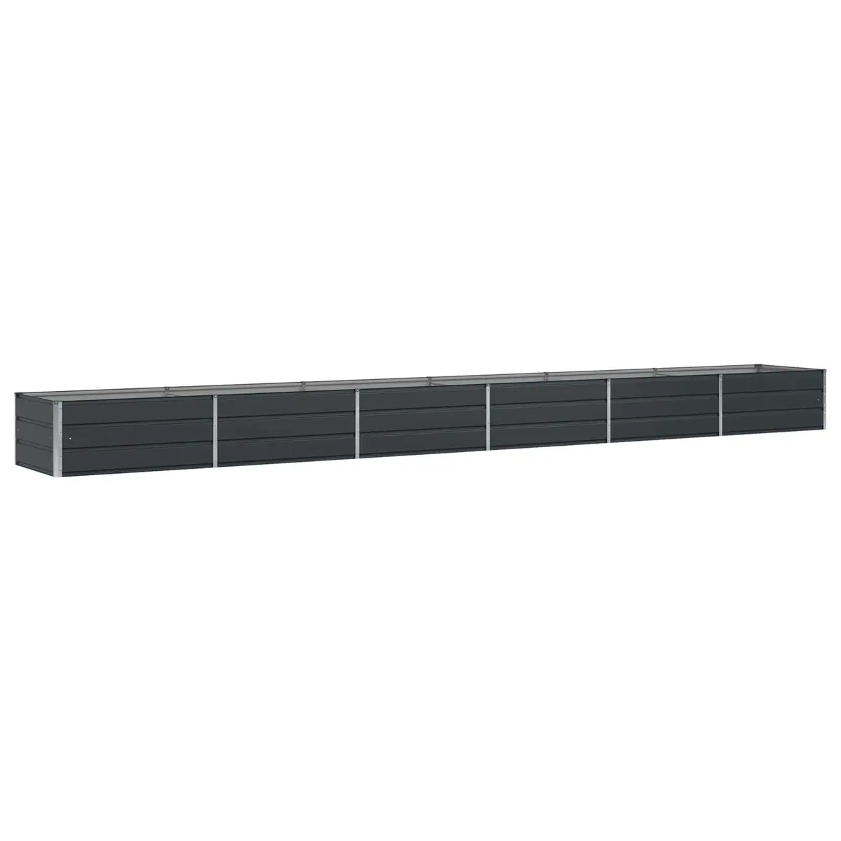 Steel Planter Anthracite 600x80x45cm Garden Terrace Indoor Outdoor Modern Design