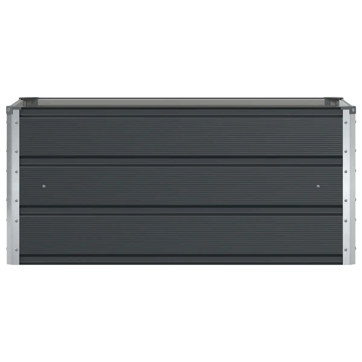 Steel Planter Galvanised 100cm x 50cm x 45cm Anthracite Modern Outdoor Raised Bed for Garden
