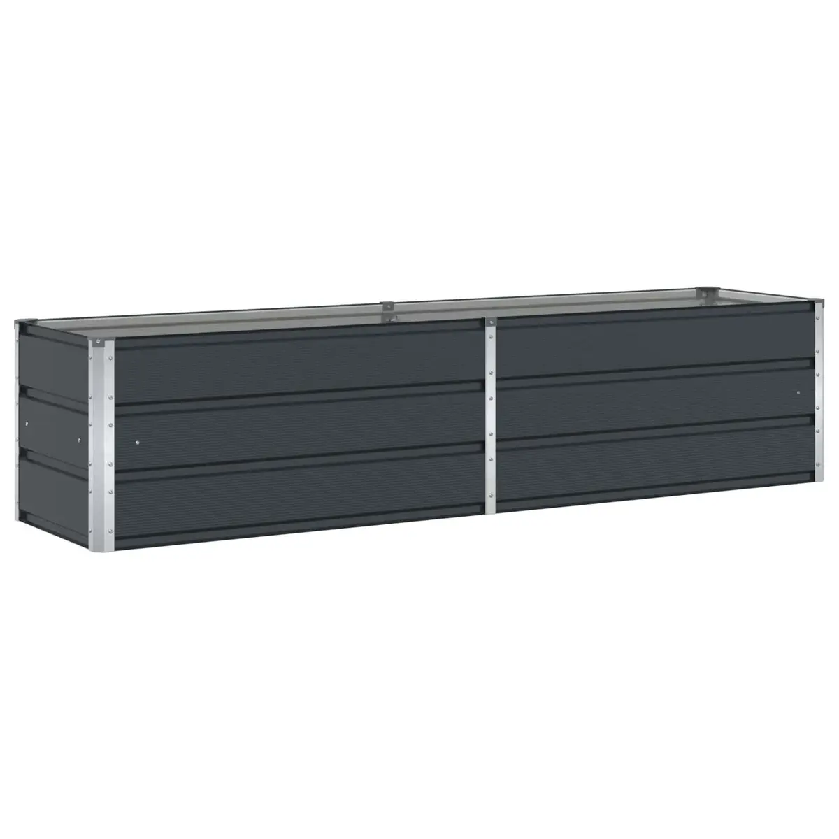 Steel Planter Galvanised 195 x 50 x 45 cm Anthracite Garden Outdoor Pots