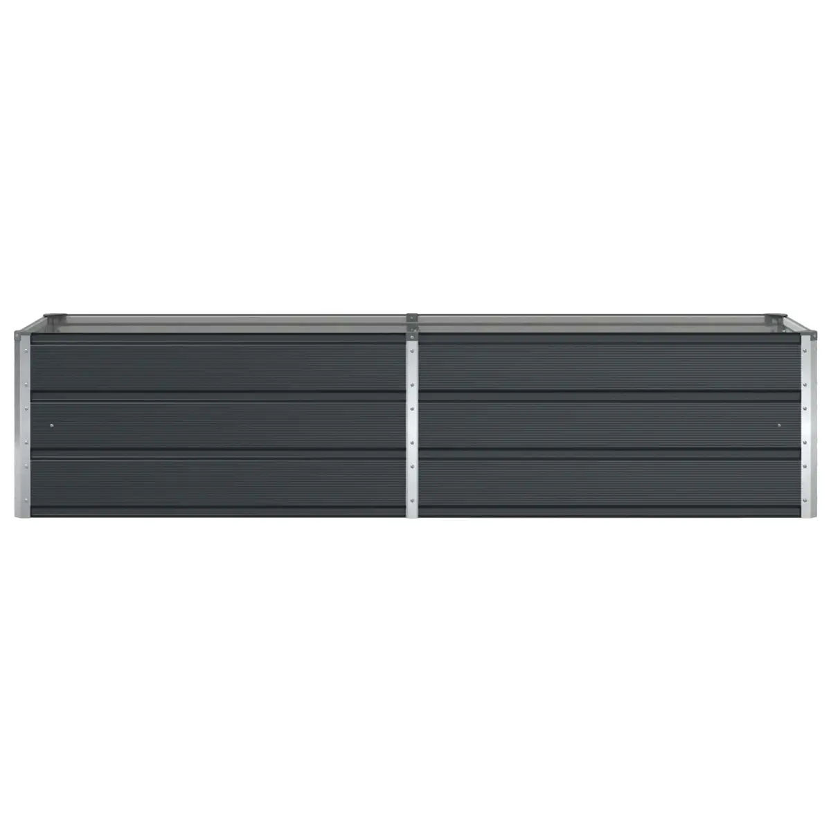Steel Planter Galvanised 195 x 50 x 45 cm Anthracite Garden Outdoor Pots