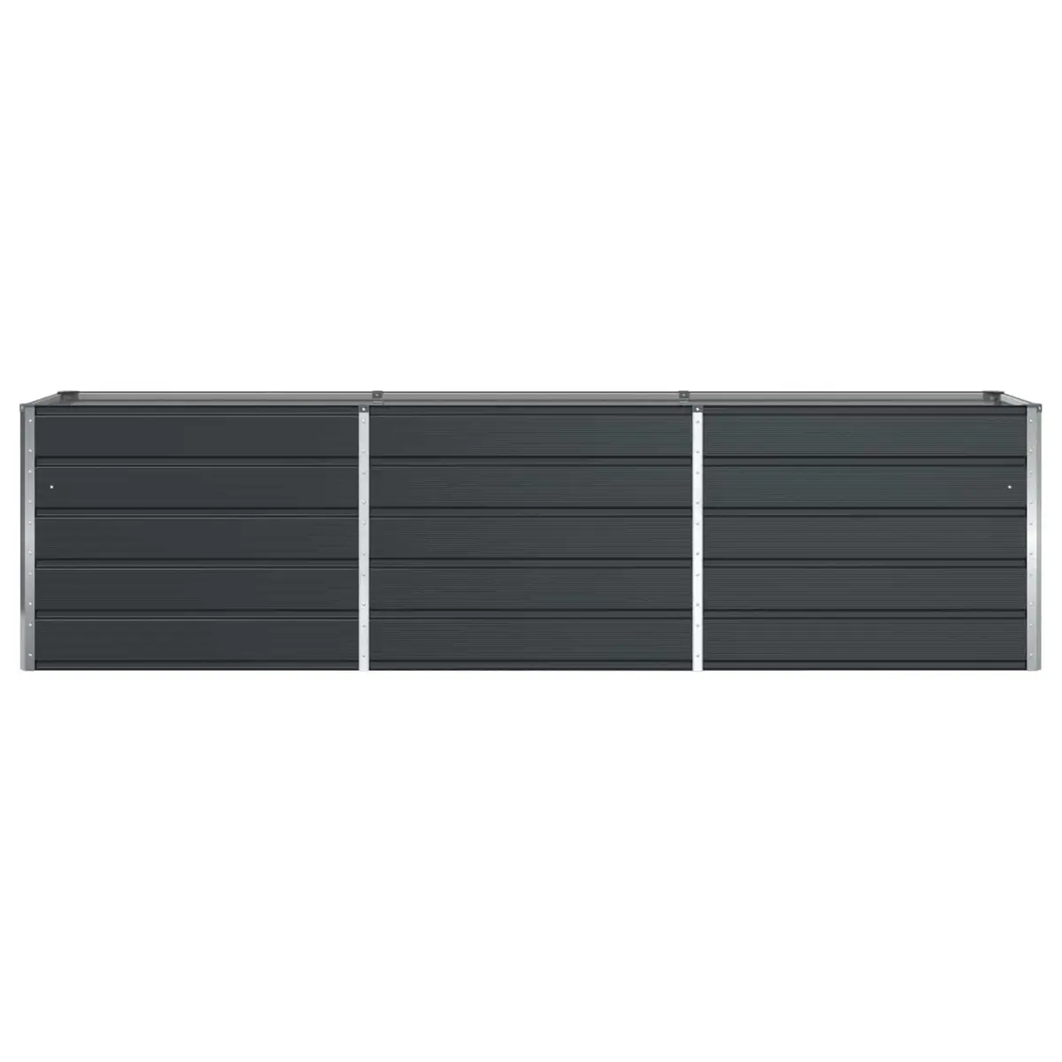 Steel Planter Galvanised 290 x 50 x 75 cm Anthracite Outdoor Raised Bed