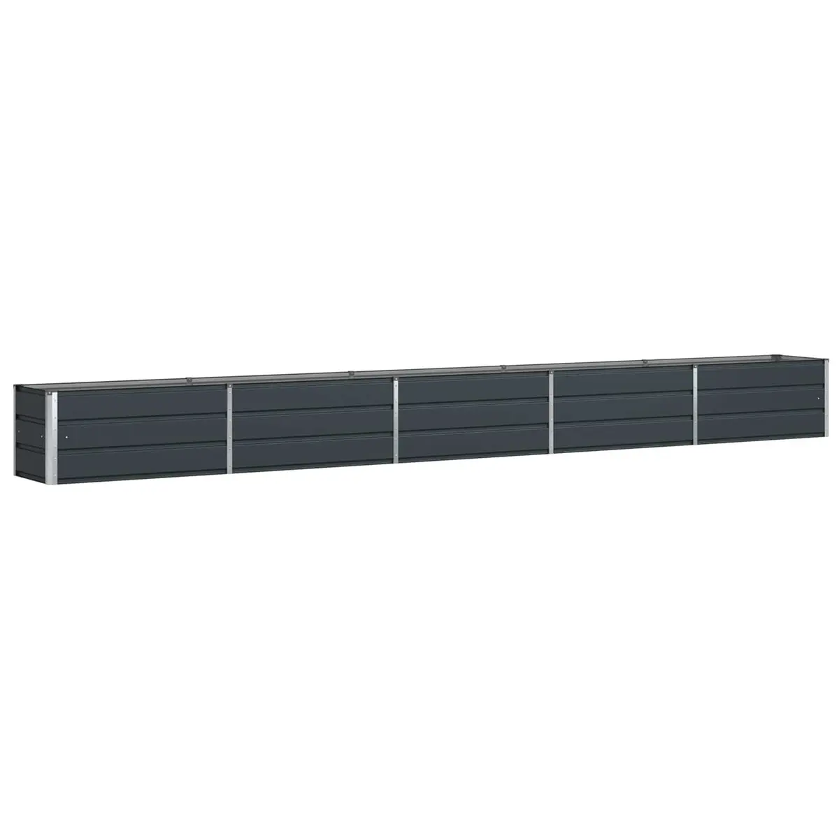Steel Planter Anthracite 480 x 50 x 45 cm Galvanised Outdoor Garden Raised Bed