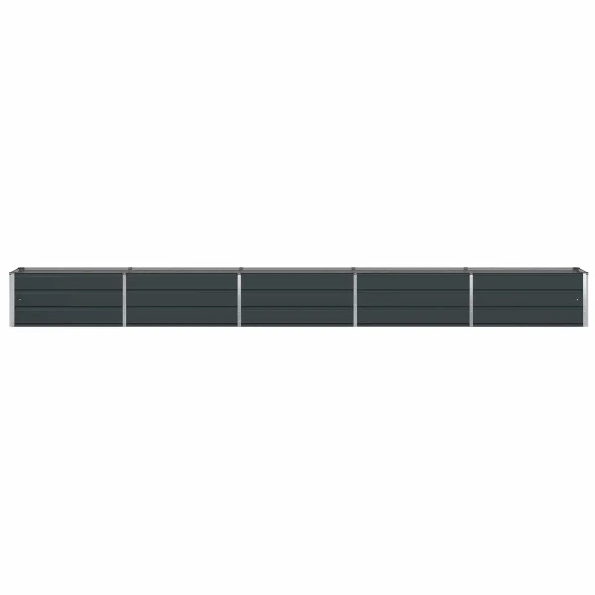 Steel Planter Anthracite 480 x 50 x 45 cm Galvanised Outdoor Garden Raised Bed