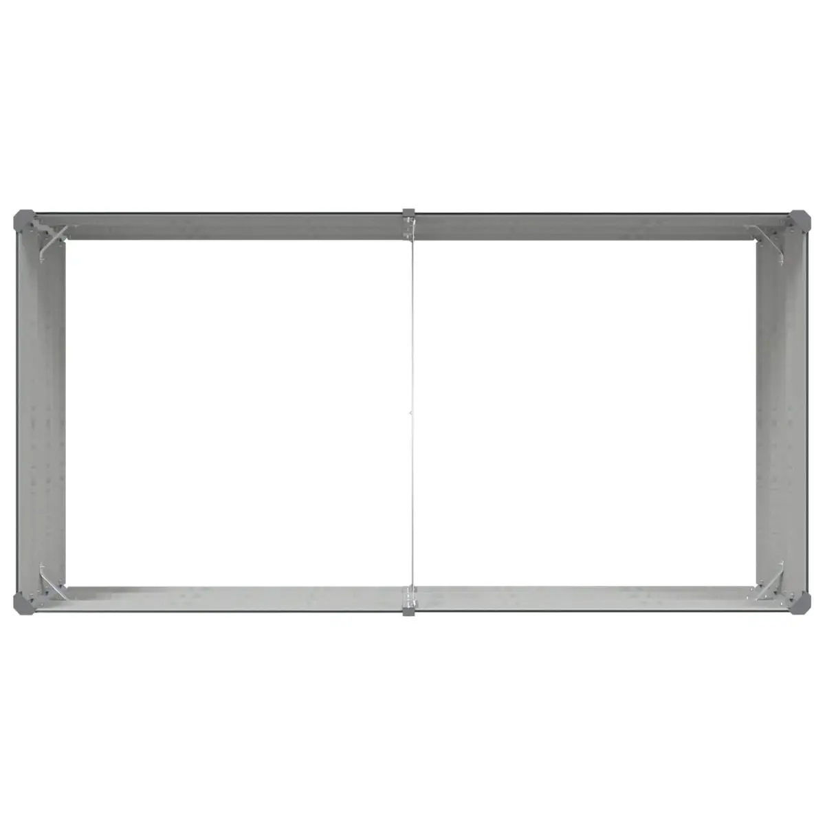Steel Garden Planter Anthracite 195 x 100 x 45 cm Galvanised Outdoor Patio