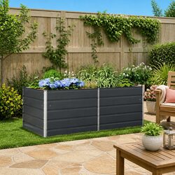 Practical Large Steel Planter for Your Home Garden