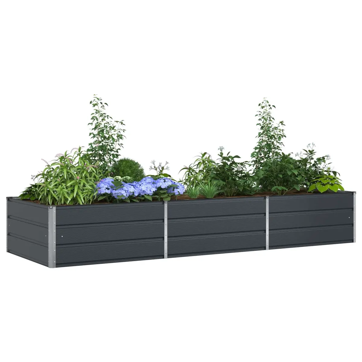 Large Anthracite Planter for Outdoor Use