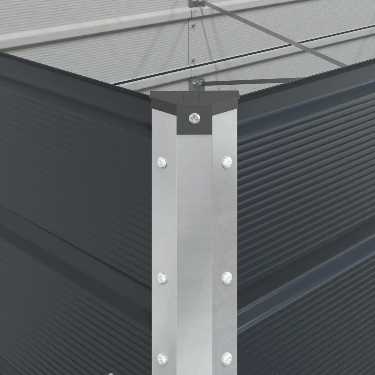 Large Anthracite Planter for Outdoor Use