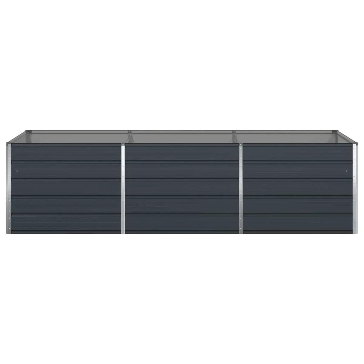 Steel Planter Galvanised 290 x 100 x 75 cm Anthracite Garden Outdoor Patio Pot
