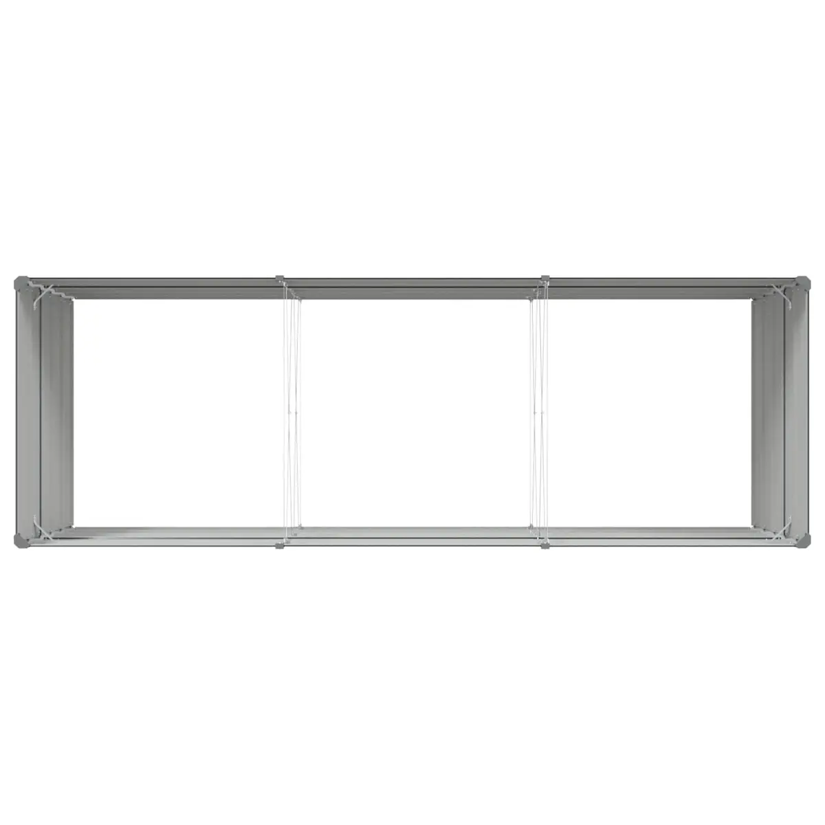Steel Planter Galvanised 290 x 100 x 75 cm Anthracite Garden Outdoor Patio Pot