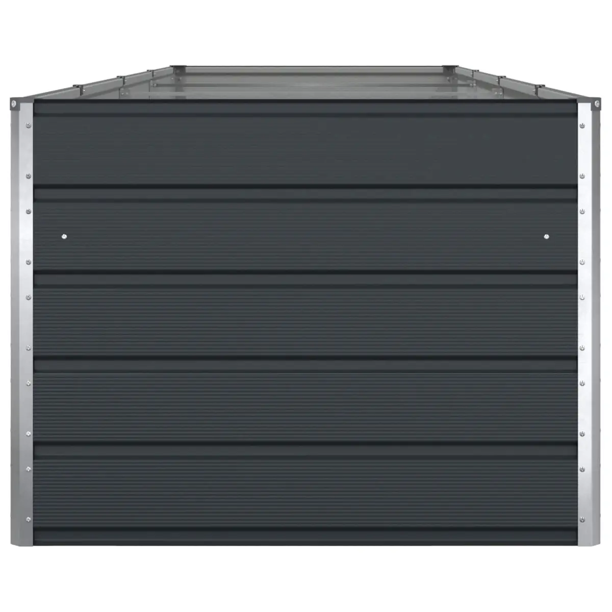 Outdoor Raised Flower Bed Galvanised Steel 385cm x 100cm x 75cm Anthracite Garden Planter