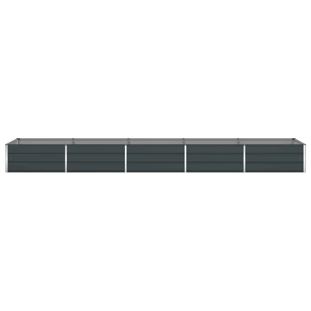 Steel Planter Galvanised 480 x 100 x 45 cm Anthracite Outdoor Garden Pot Box