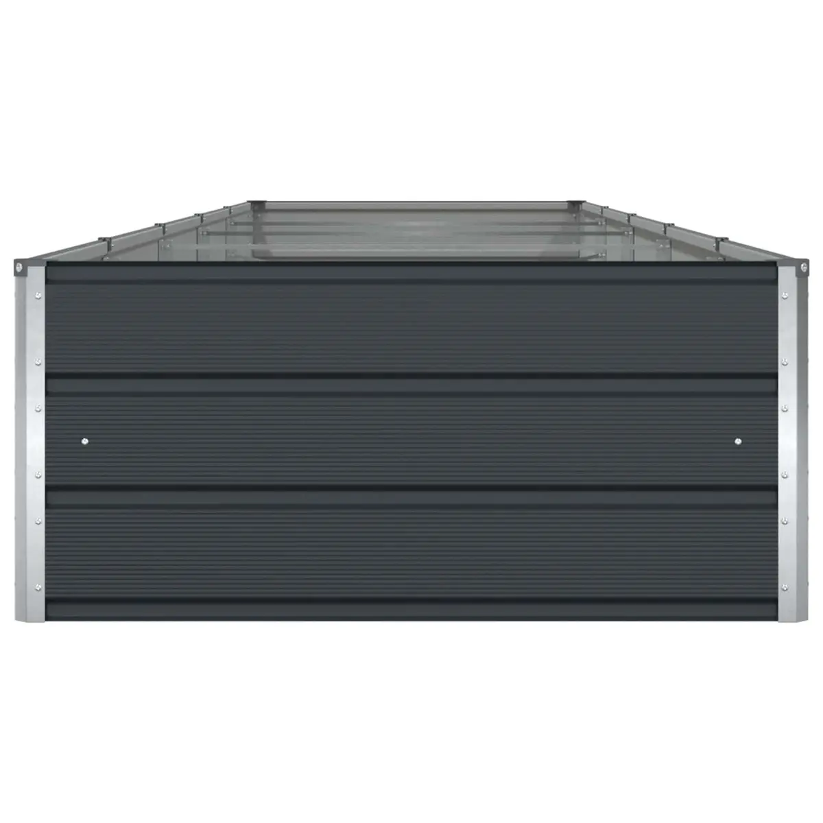 Steel Planter Galvanised 480 x 100 x 45 cm Anthracite Outdoor Garden Pot Box