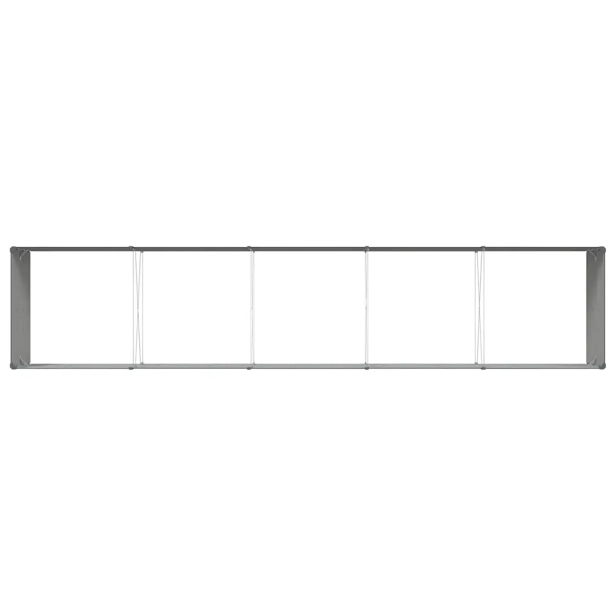 Steel Planter Galvanised 480 x 100 x 45 cm Anthracite Outdoor Garden Pot Box