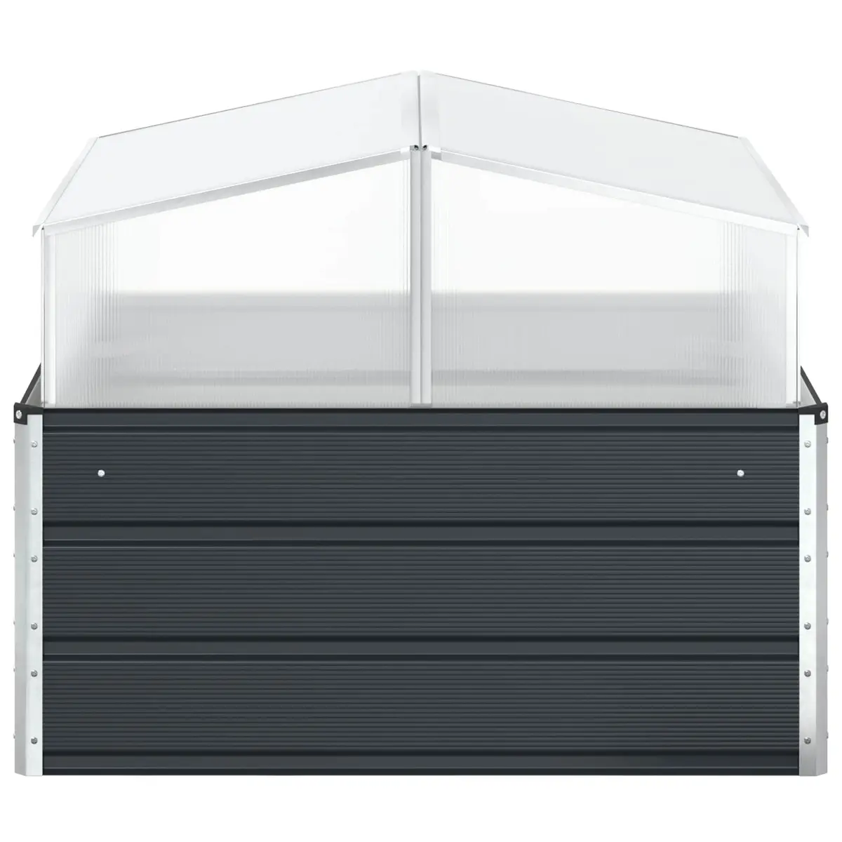 Planter Galvanised Steel 100x100x77cm Anthracite Large Raised Bed