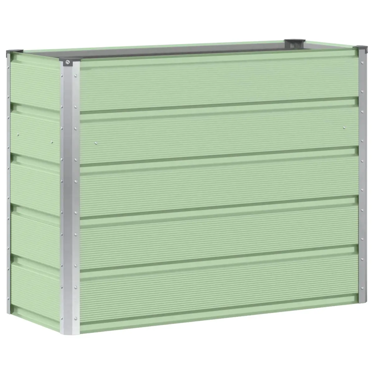 Steel Planter Green 100x40x75cm Indoor Outdoor Patio Large Pot Container