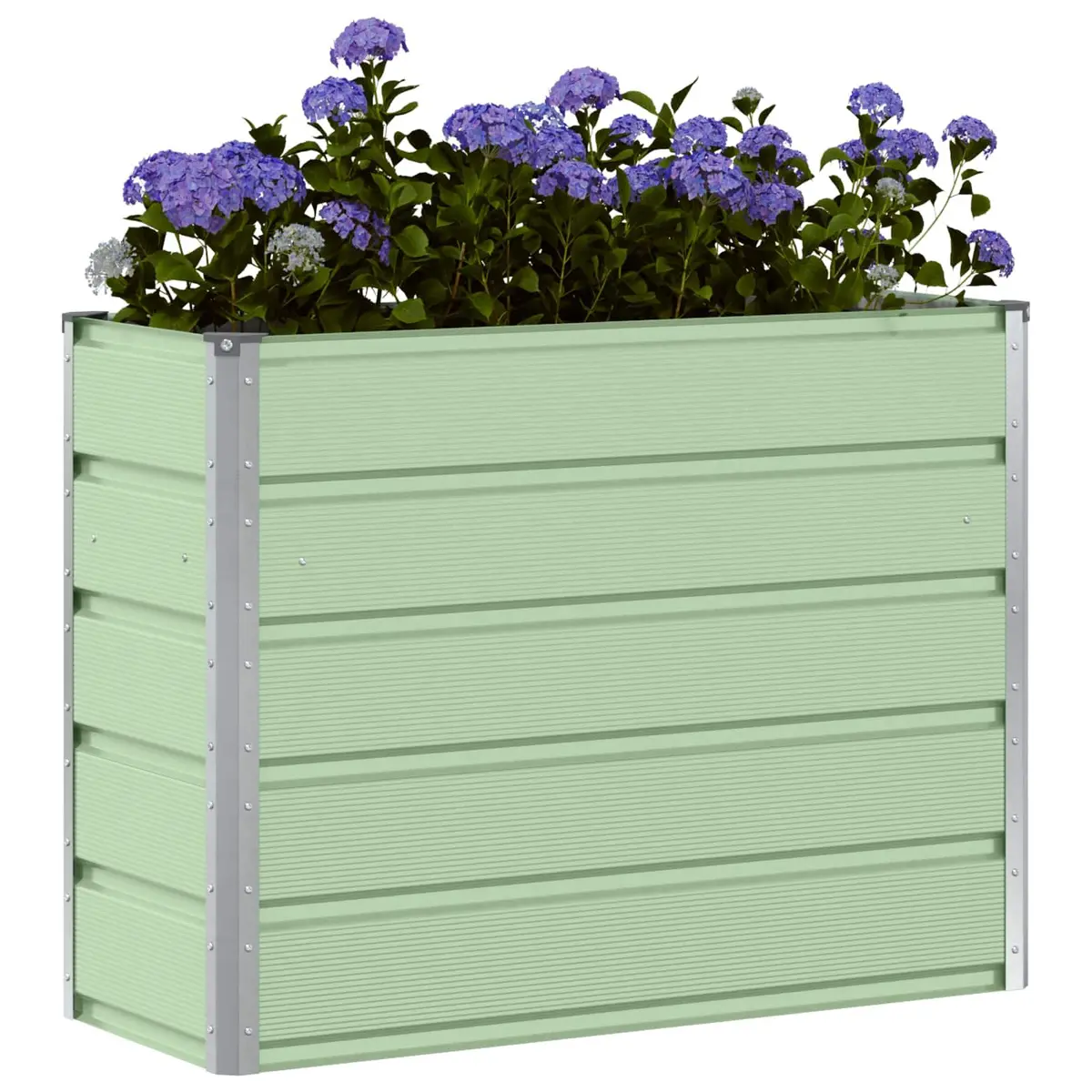 Steel Planter Green 100x40x75cm Indoor Outdoor Patio Large Pot Container