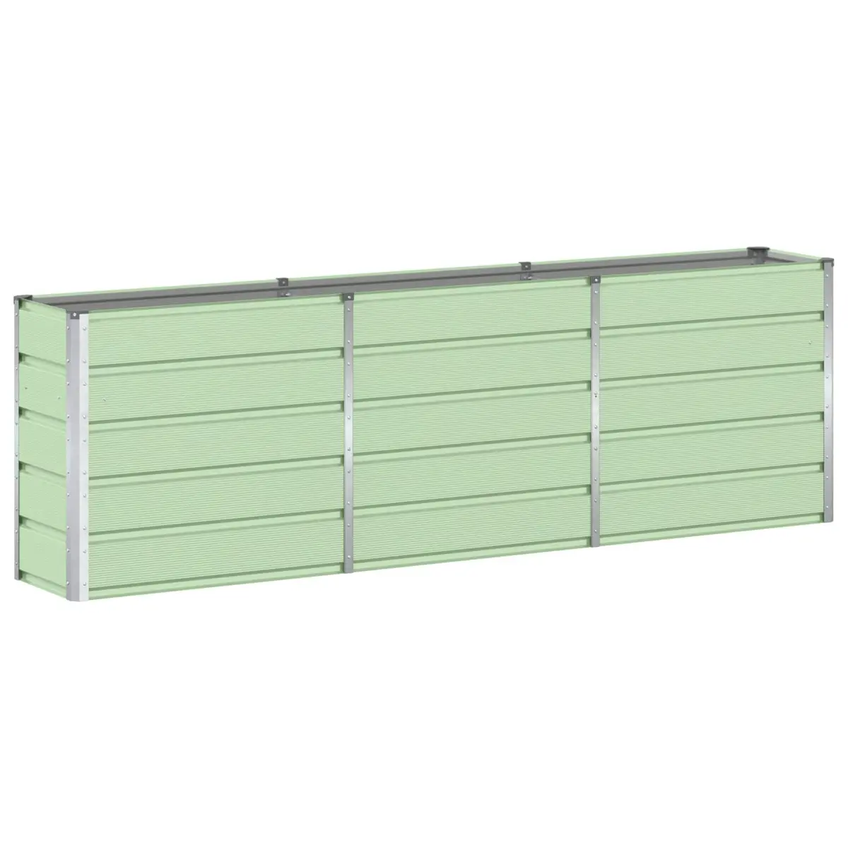 Steel Planter Green 240 x 40 x 75 cm Indoor Outdoor Garden Patio Raised Bed
