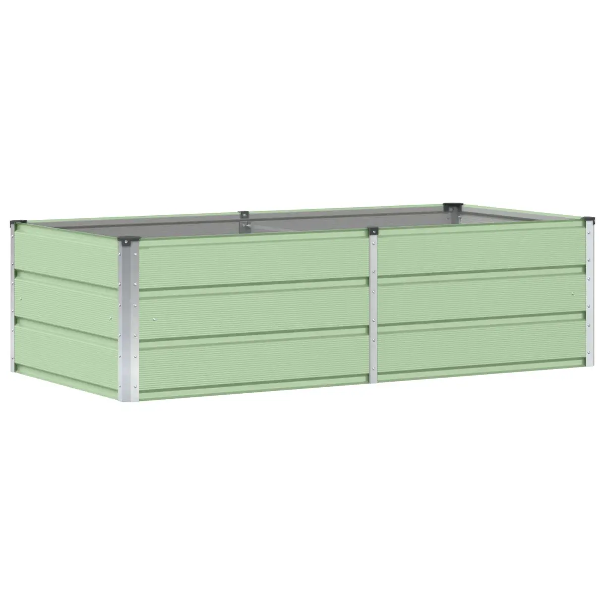 Steel Garden Planter 160x80x45cm Green Modern Outdoor Indoor Plant Container Box