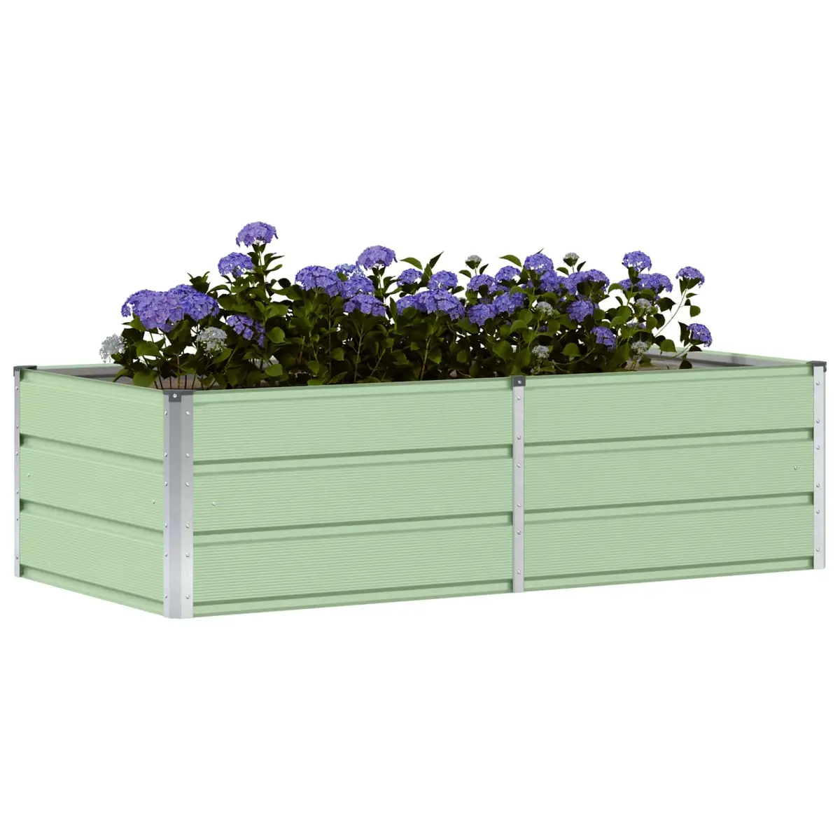 Steel Garden Planter 160x80x45cm Green Modern Outdoor Indoor Plant Container Box