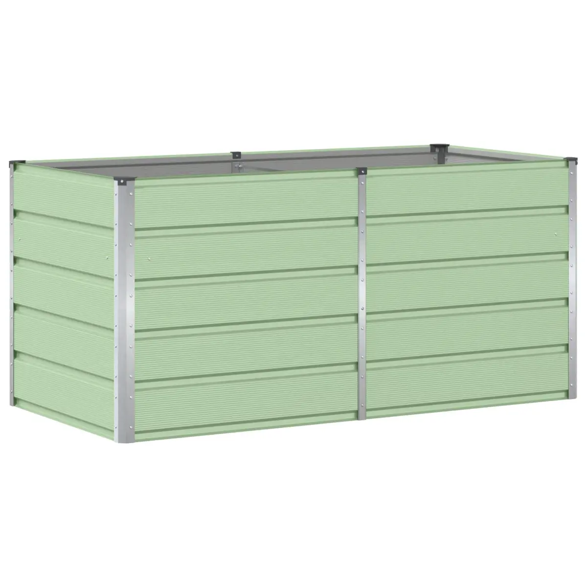 Steel Garden Planter 160x80x75cm Modern Outdoor Indoor Plant Container Green