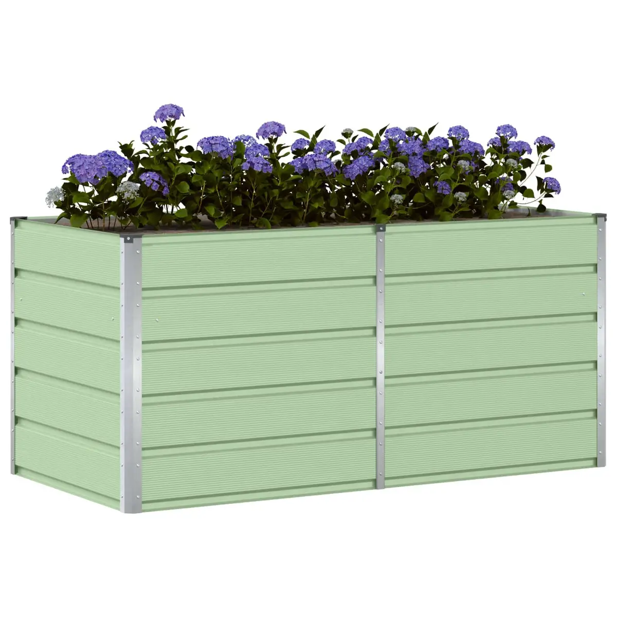 Steel Garden Planter 160x80x75cm Modern Outdoor Indoor Plant Container Green