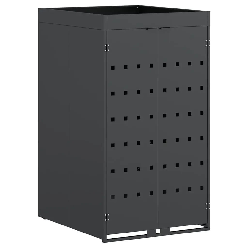 Wheelie Bin Storage with Planter Roof for Single 240L Waste Container Anthracite