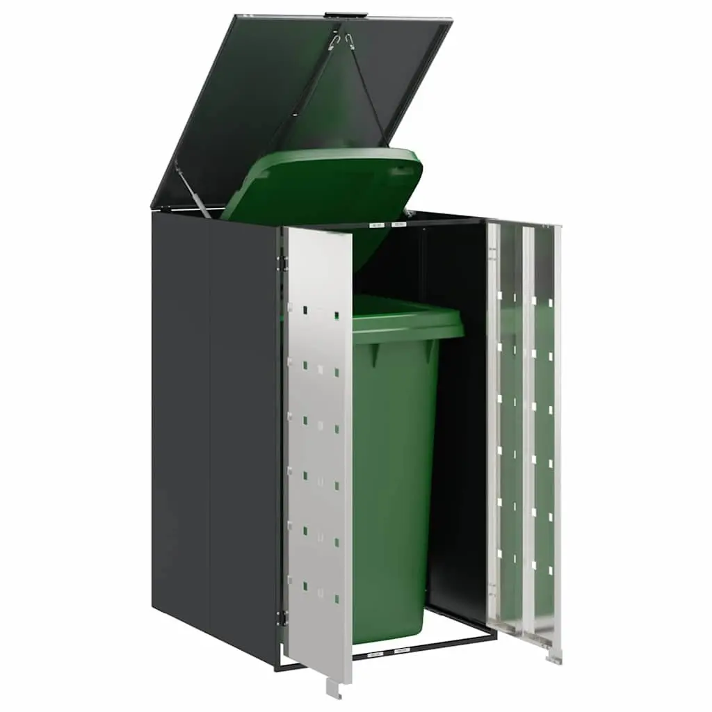 Wheelie Bin Storage Enclosure Gas Lift Lid Anthracite 240L Outdoor Waste
