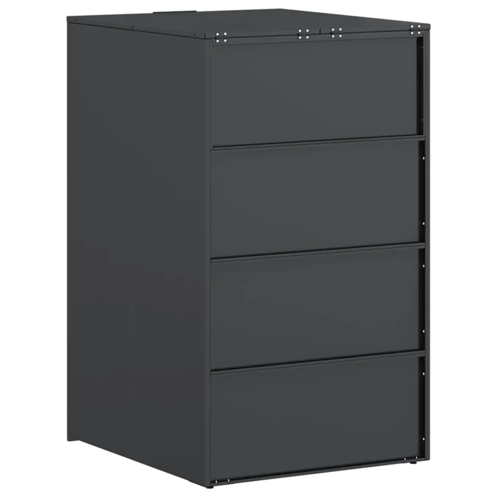 Wheelie Bin Storage Enclosure Gas Lift Lid Anthracite 240L Outdoor Waste
