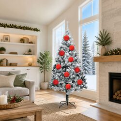 Versatile 3-Piece Red Christmas Bauble Set for Your Home