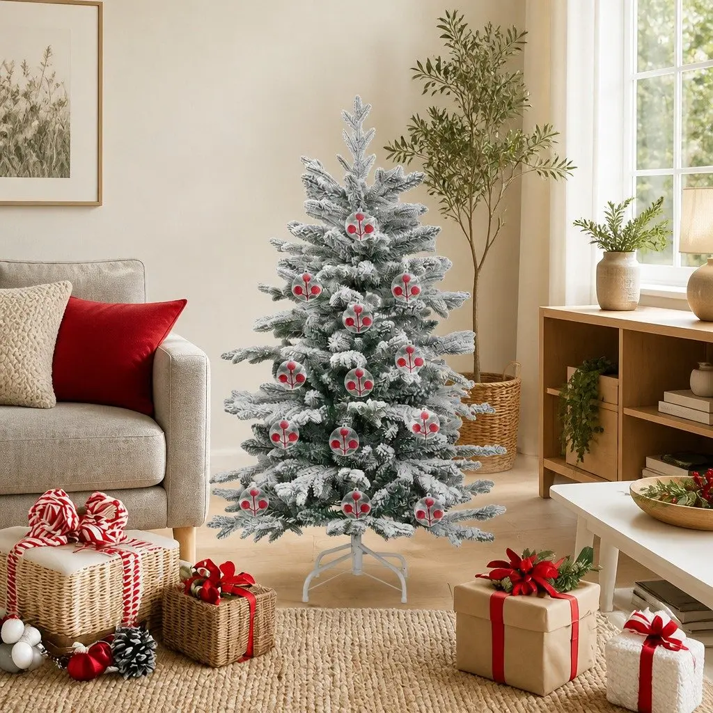 25-Piece Set of Clear Christmas Baubles