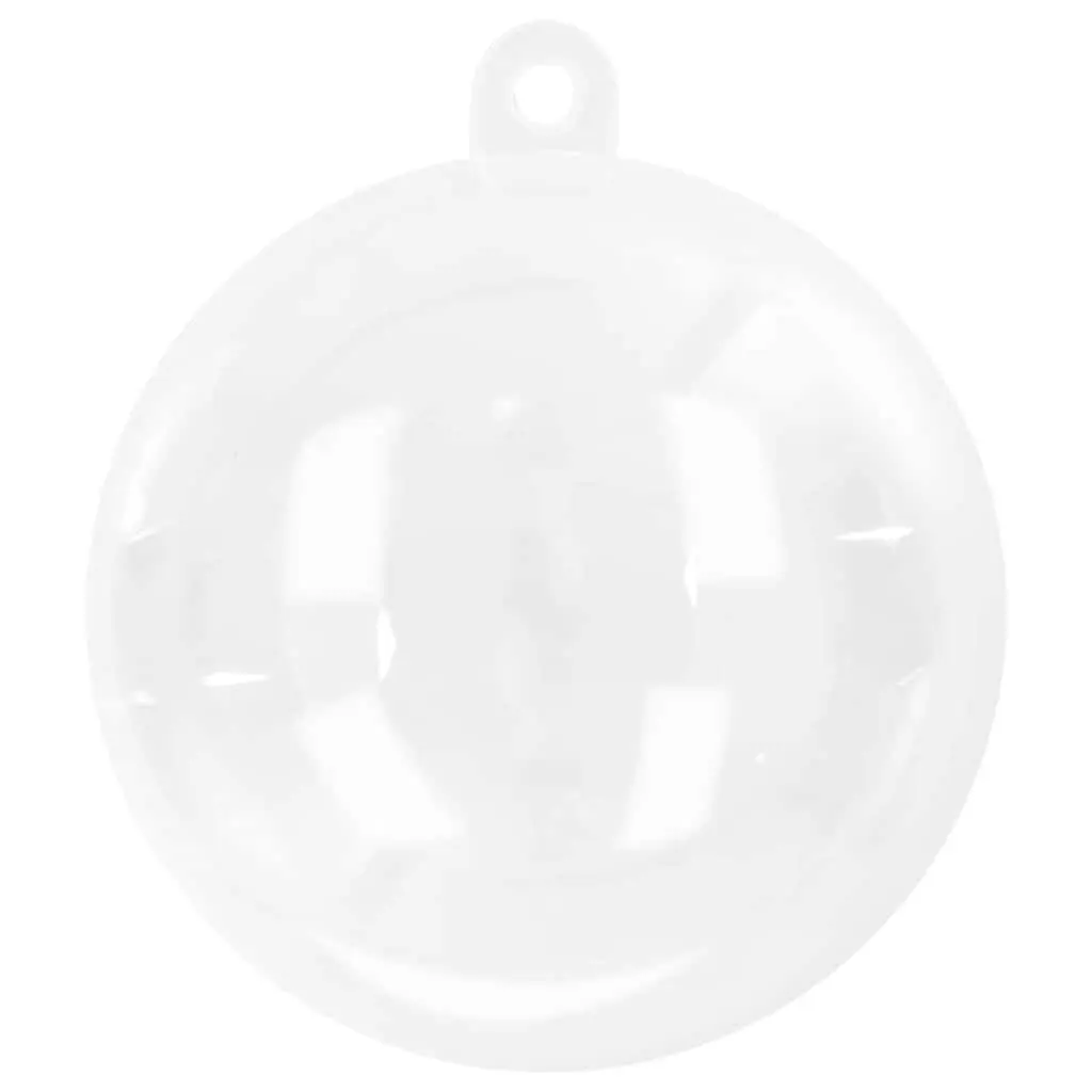 25-Piece Set of Clear Christmas Baubles