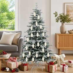 Christmas Pine Cone Ball Ornaments 40 Pieces Gold Plastic Holiday Tree