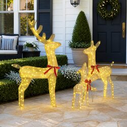 Practical Holiday Decor: Reindeer Family LED Lights Set
