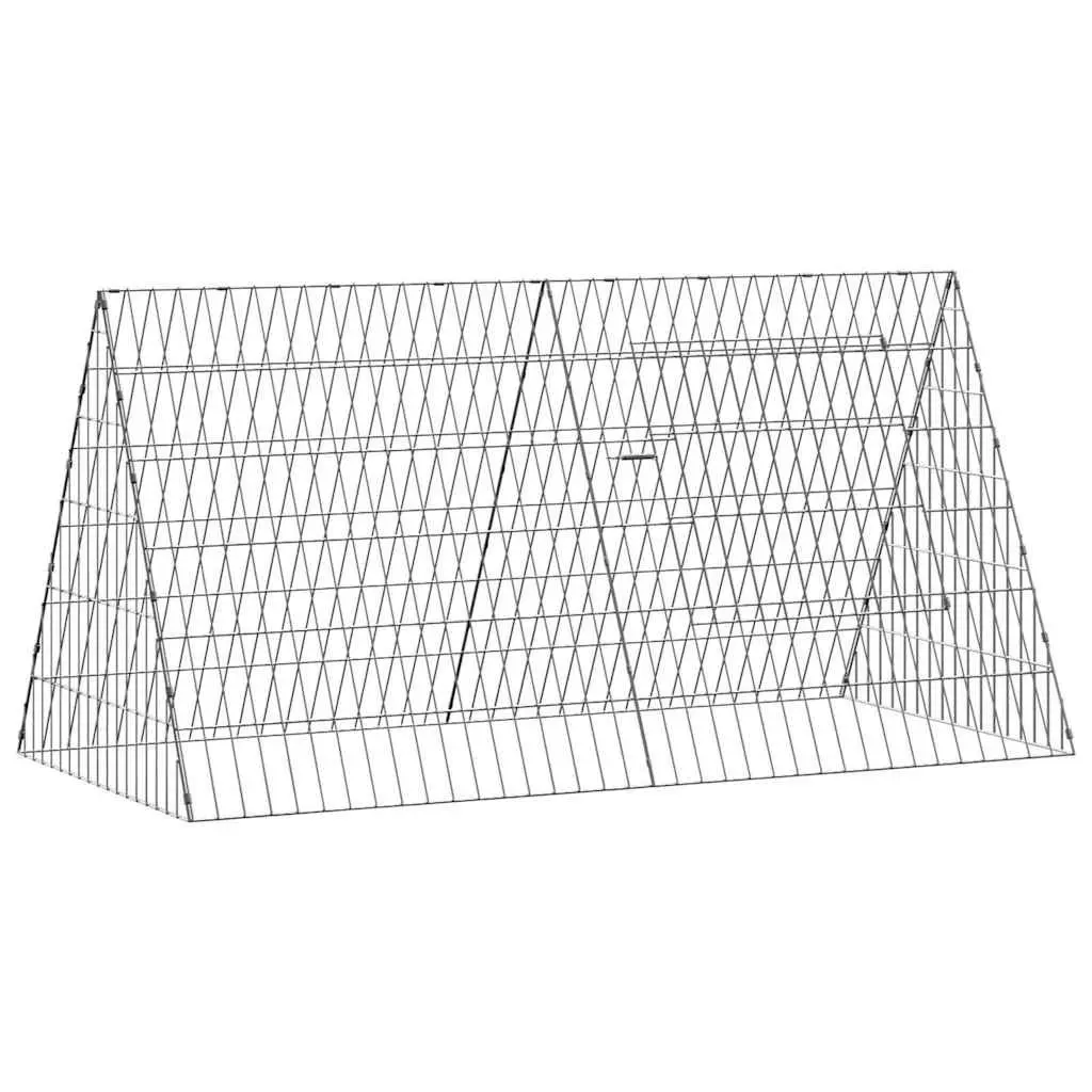 Rabbit Cage Outdoor Garden Small Animal Hutch Galvanised Steel 110x55x55cm