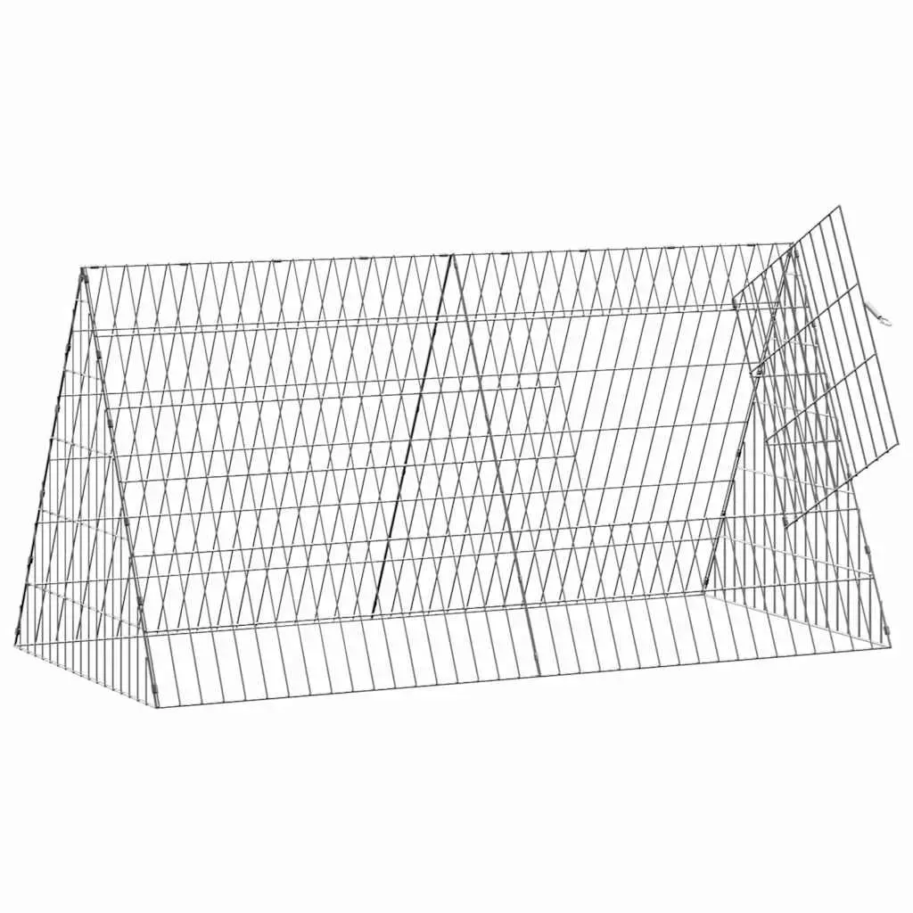 Rabbit Cage Outdoor Garden Small Animal Hutch Galvanised Steel 110x55x55cm