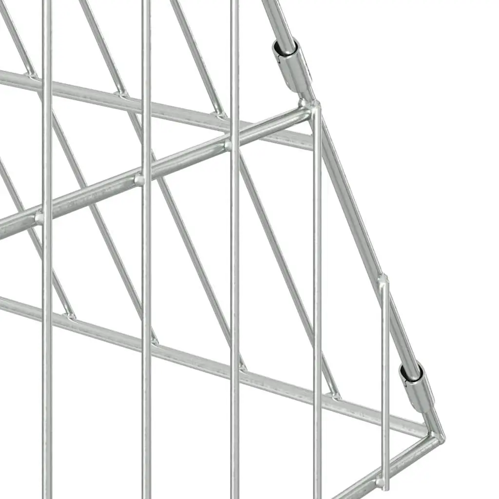 Outdoor Rabbit Cage Galvanised Steel Silver 110x100x85cm Garden Enclosure