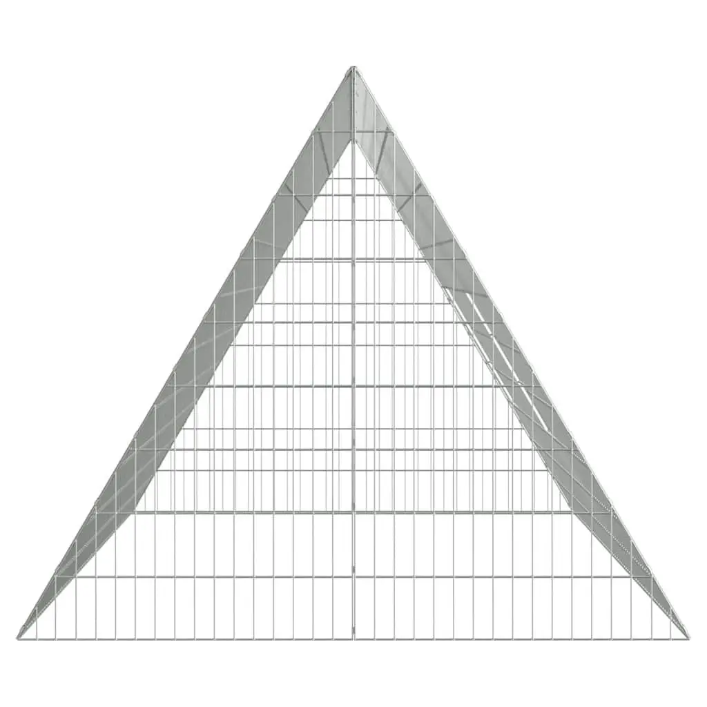 Rabbit Cage Galvanised Steel 215 x 100 x 85 cm Silver Weatherproof