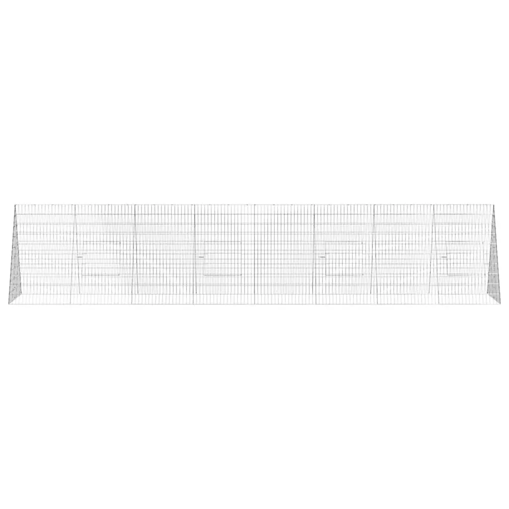 Outdoor Rabbit Enclosure Galvanised Steel Silver 430 x 100 x 85 cm Durable Pet Cage
