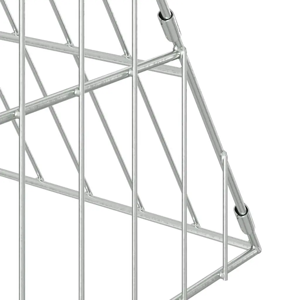 Outdoor Rabbit Enclosure Galvanised Steel Silver 430 x 100 x 85 cm Durable Pet Cage