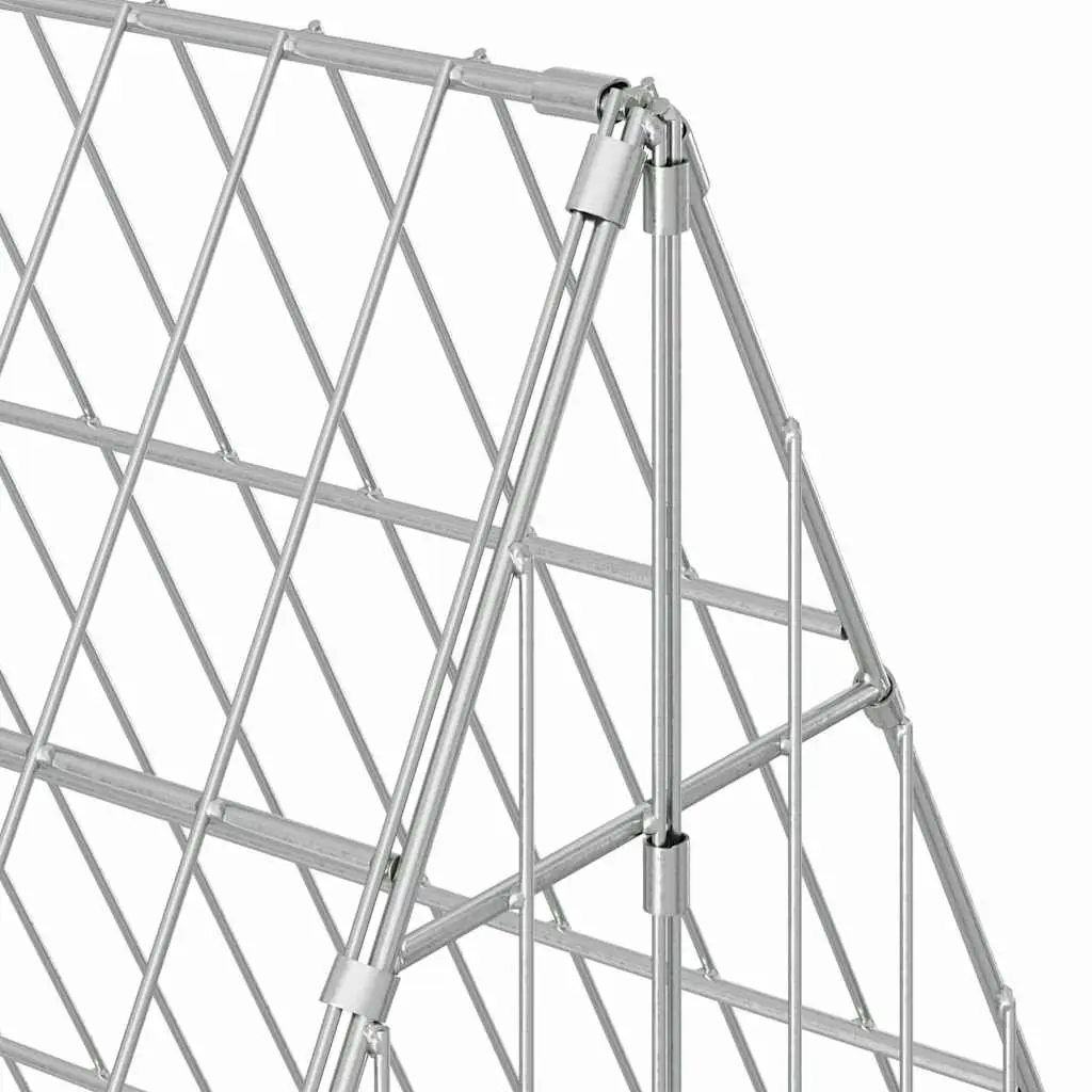 Outdoor Rabbit Enclosure Galvanised Steel Silver 430 x 100 x 85 cm Durable Pet Cage