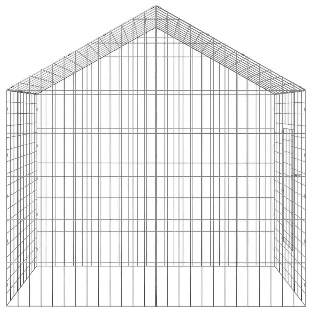 Outdoor Rabbit Cage Galvanised Steel 100cm x 78cm x 78cm Silver Enclosure