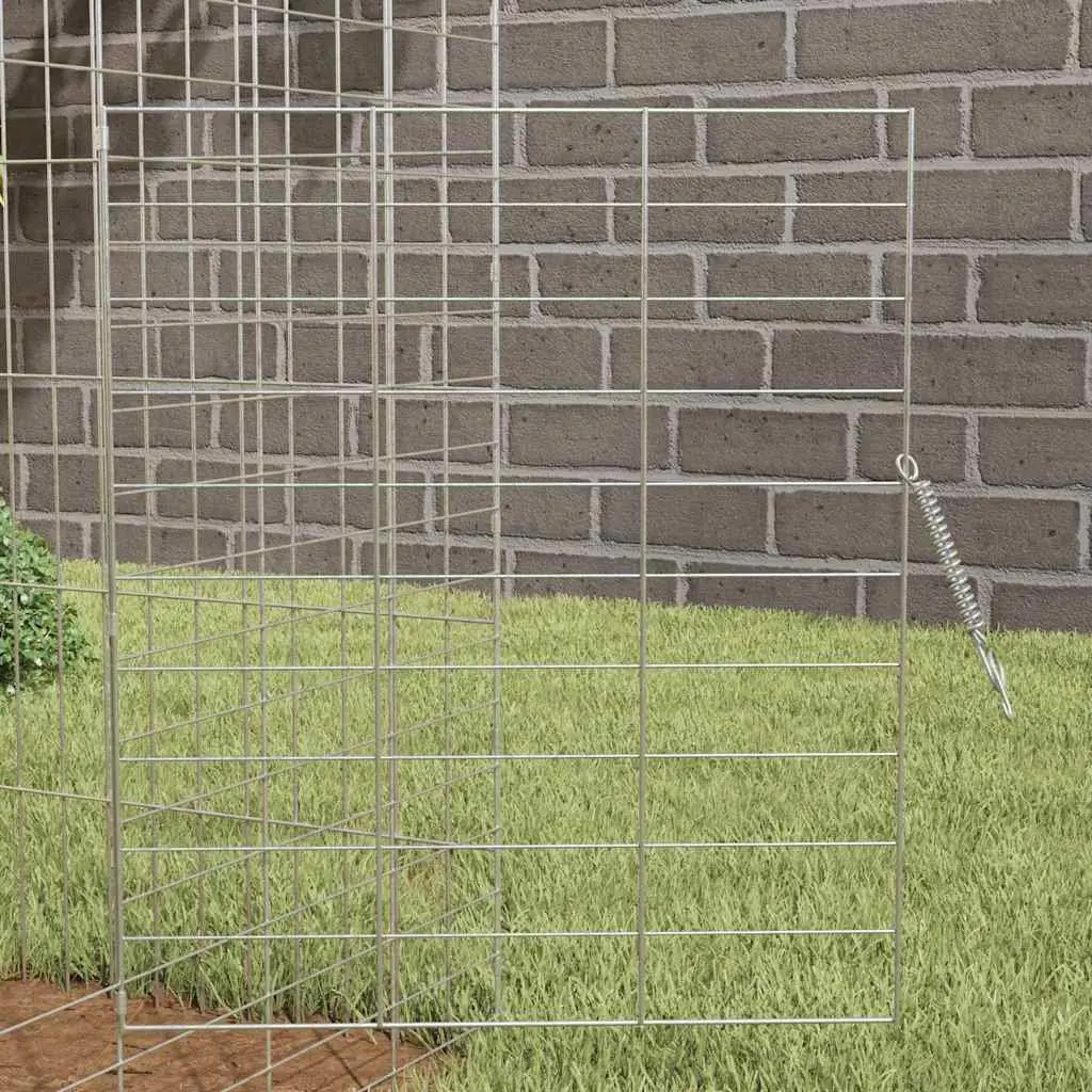 Rabbit Cage 200x78x78cm Silver Outdoor Pet Habitat Galvanised Steel Bunny House