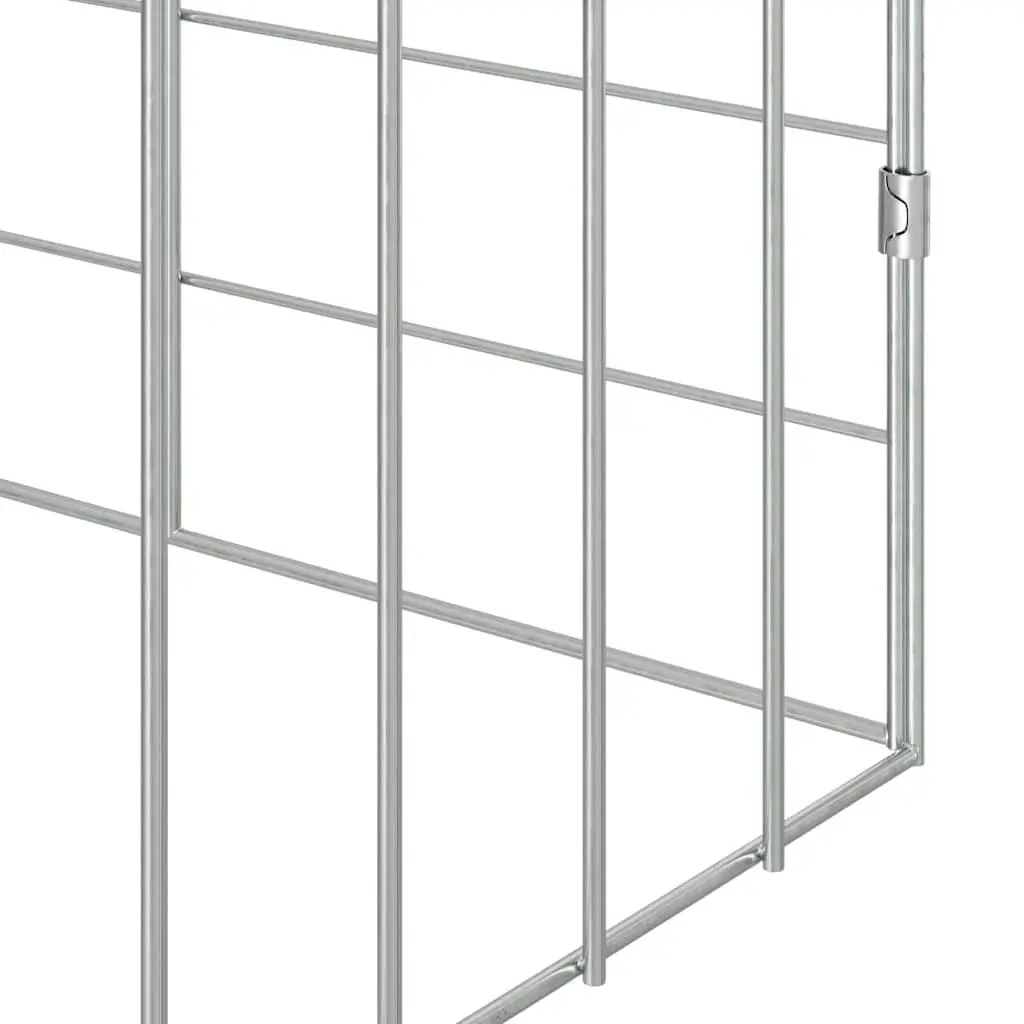 Rabbit Cage 200x78x78cm Silver Outdoor Pet Habitat Galvanised Steel Bunny House