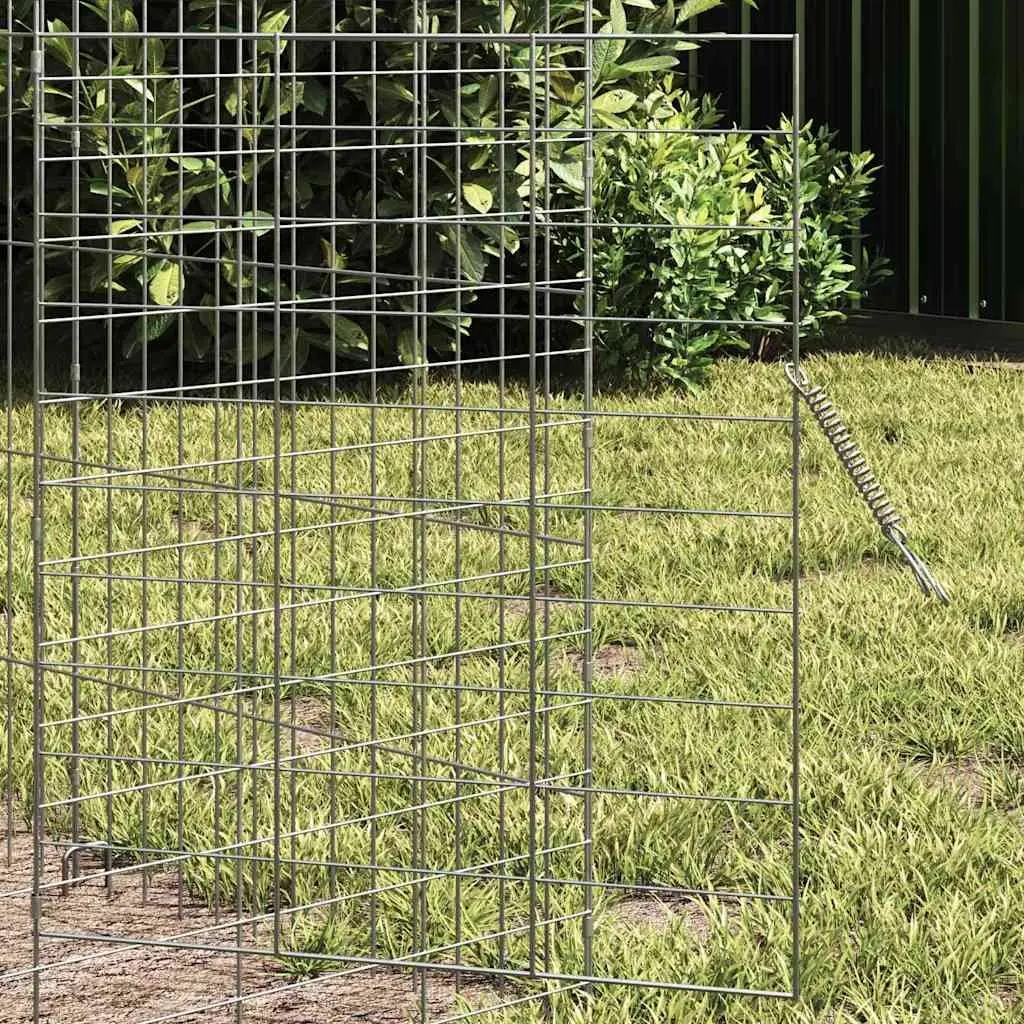 Rabbit Cage Galvanized Steel 600 x 78 x 78 cm Silver Outdoor Garden Habitat