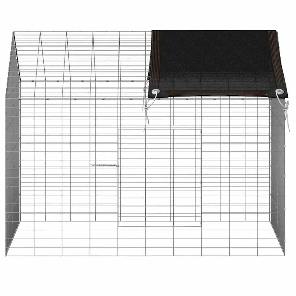 Outdoor Rabbit Cage Galvanised Steel Weatherproof Silver 100 x 78 x 78 cm Bunny Home