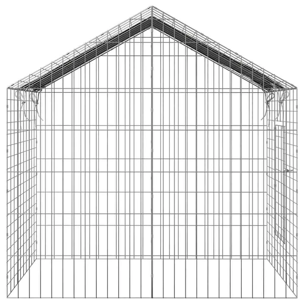 Outdoor Rabbit Cage Galvanised Steel Weatherproof Silver 100 x 78 x 78 cm Bunny Home